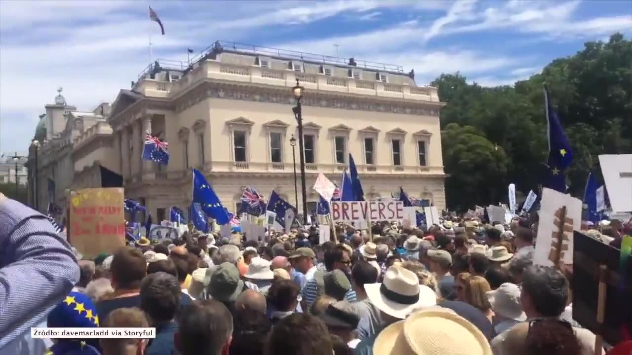 Tysiące osób na ulicach Londynu domagało się powtórki referendum ws. Brexitu