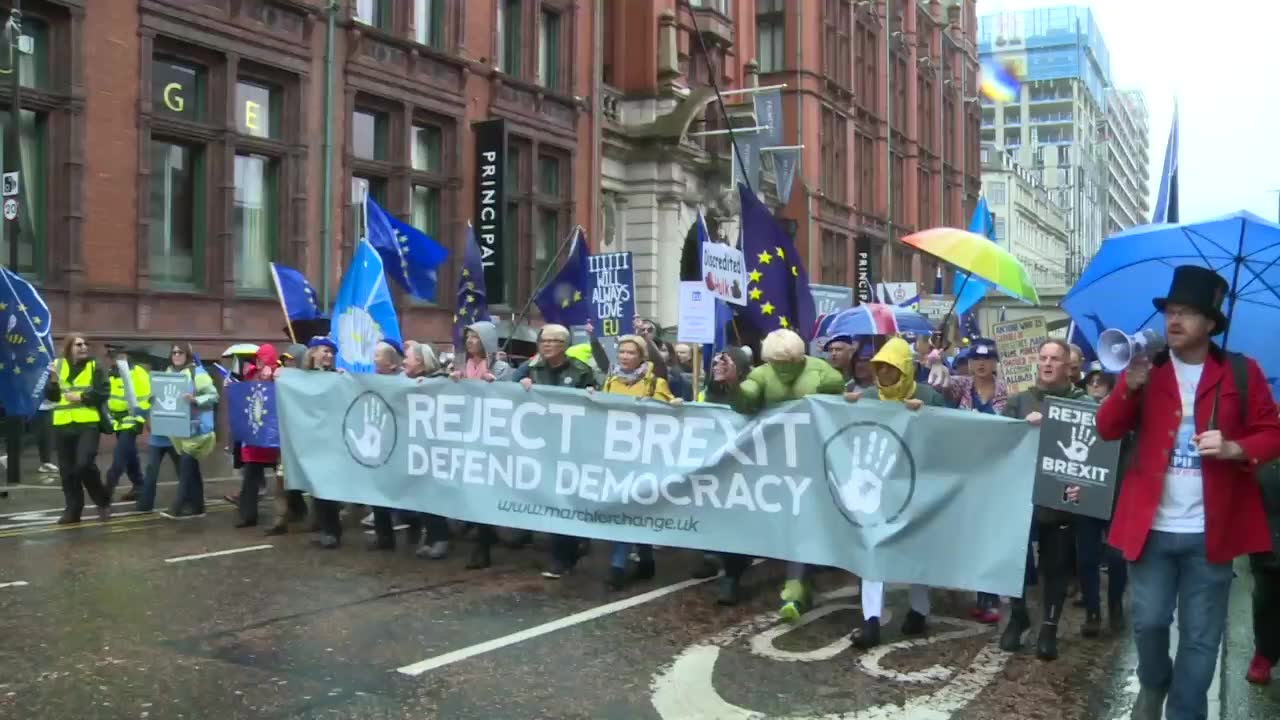 Marsz przeciwników brexitu w Manchesterze