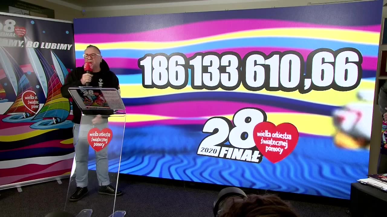 186 133 610 złotych. Rekordowa zbiórka Wielkiej Orkiestry Świątecznej Pomocy