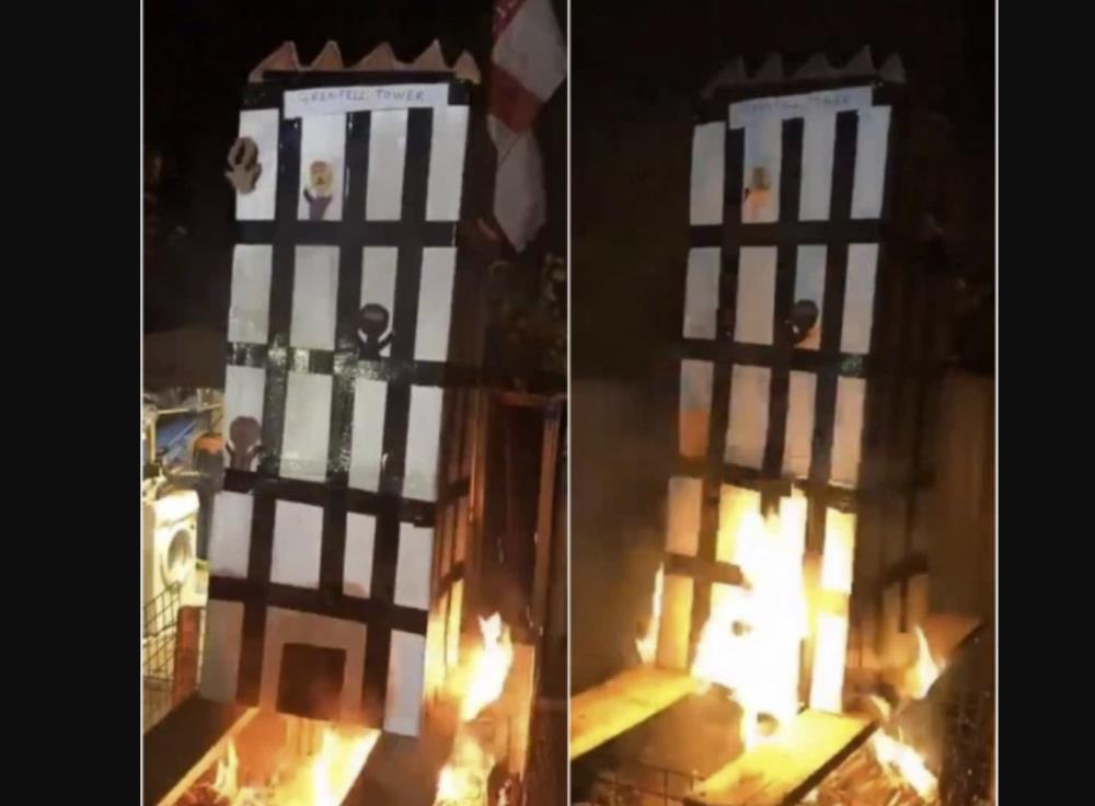 Pięć osób aresztowanych za publiczne spalenie makiety wieży Grenfell Tower