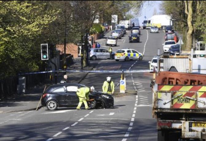 Trzy osoby ranne w wypadku, który miał miejsce podczas pościgu policyjnego w Birmingham