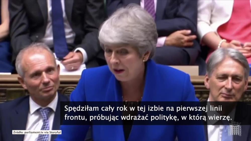 Ustępująca premier Wielkiej Brytanii: Myślę, że to czas dla lidera opozycji, by zrobił to samo