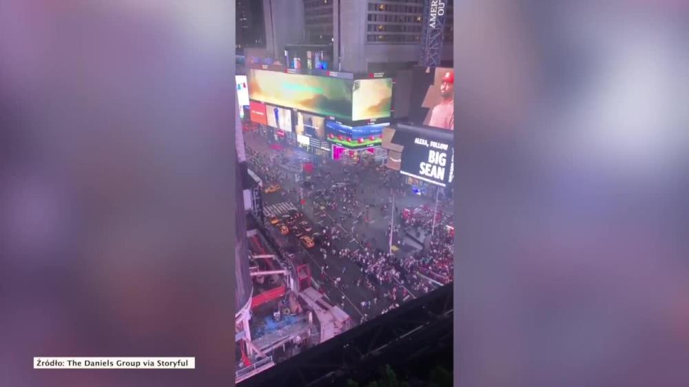 Wybuch paniki na Times Square po wystrzale z rury wydechowej