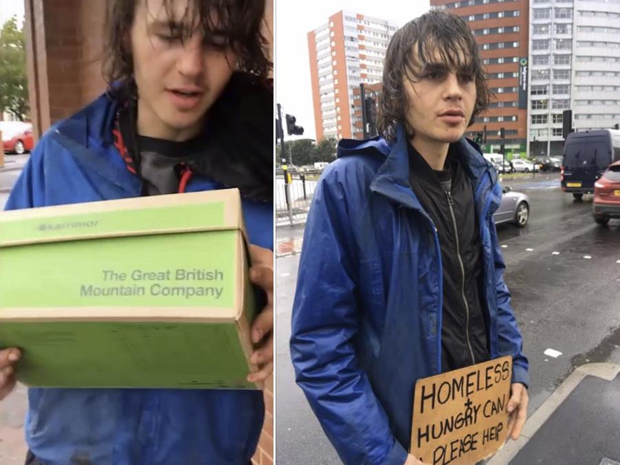 Brytyjczyk zorganizował zbiórkę na buty dla bezdomnego Polaka z Birmingham