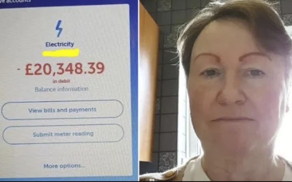 Otrzymała rachunek za prąd w wysokości £623. Po podaniu aktualnych liczników wzrósł do £20 348