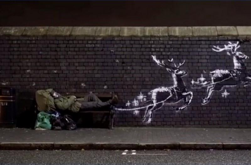 Banksy zaprezentował nowy mural w Birmingham