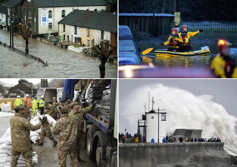 Sztorm Dennis: Czerwony alert pogodowy dla Walii. Władze wezwały na pomoc armię