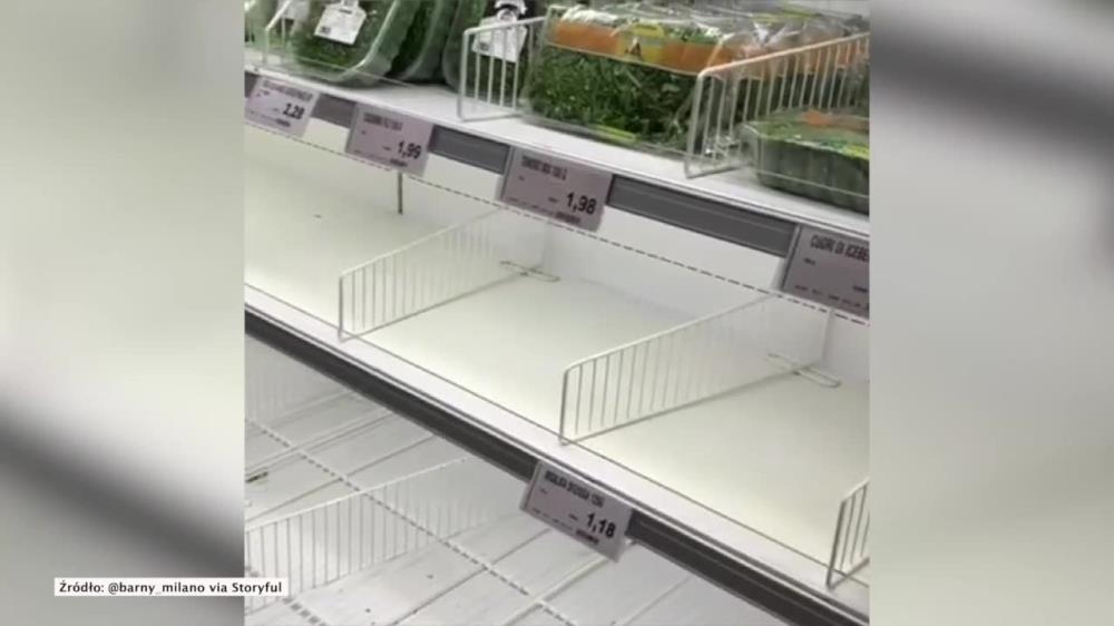 Koronawirus we Włoszech: 4 ofiary śmiertelne. Mieszkańcy wykupują żywność w obawie przed epidemią koronawirusa