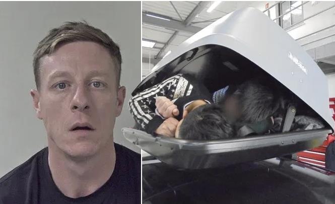 SZOK: Przemycał nielegalnych imigrantów w małym szczelnym kufrze dachowym