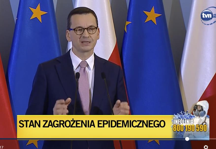 Polska wstrzymuje międzynarodowe połączenia lotnicze i kolejowe. Zamyka puby i galerie handlowe. Zakaz wjazdu dla cudzoziemców