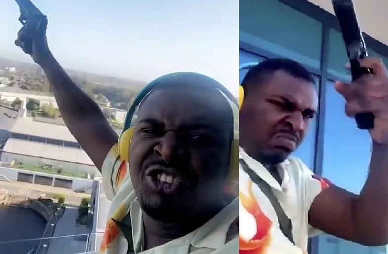 Wrzucił do sieci film jak strzela z balkonu. Policja przeprowadziła nalot na jego mieszkanie