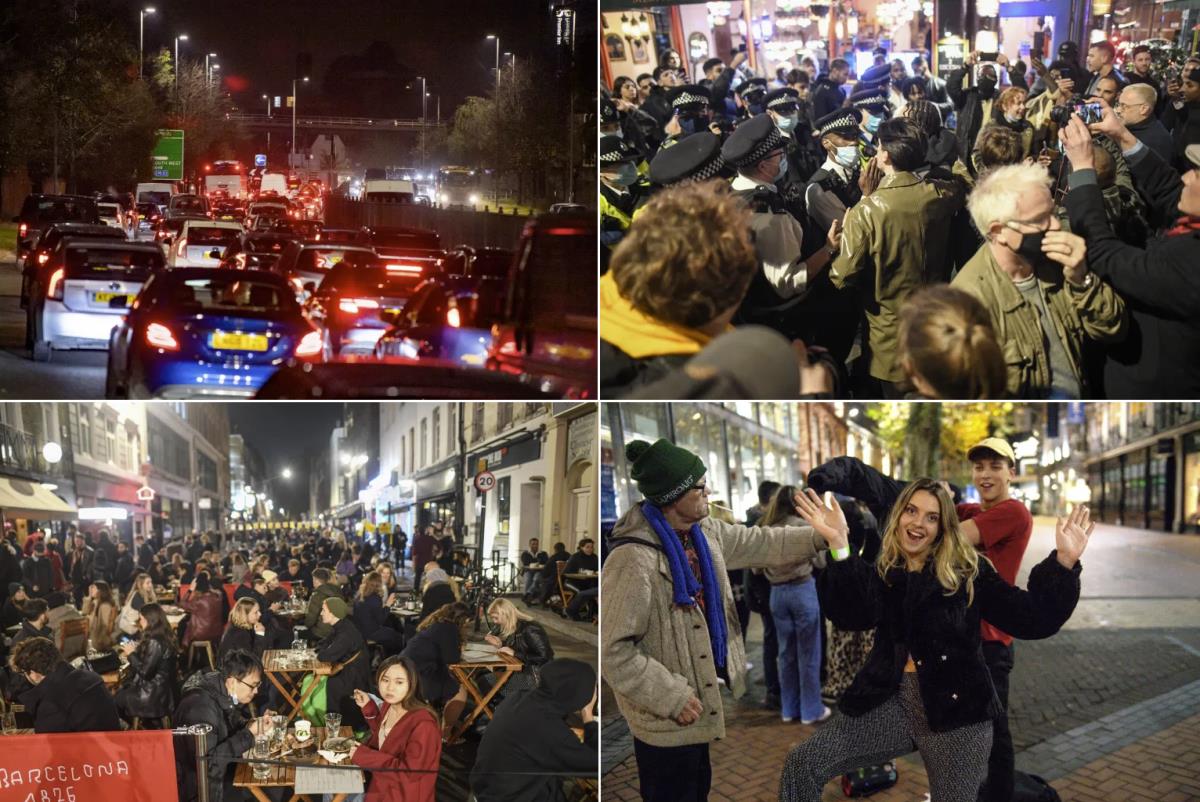 Brytyjczycy imprezowali w pubach i na ulicach w ostatnią noc przed lockdownem w Anglii