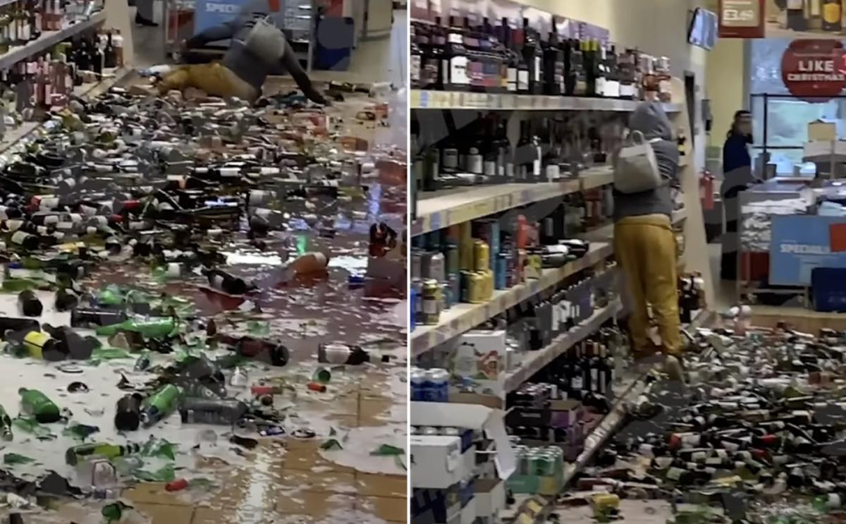 Wpadła w szał i rozbiła setki butelek alkoholu w Aldi. Rzucała alkoholem przez 5 minut