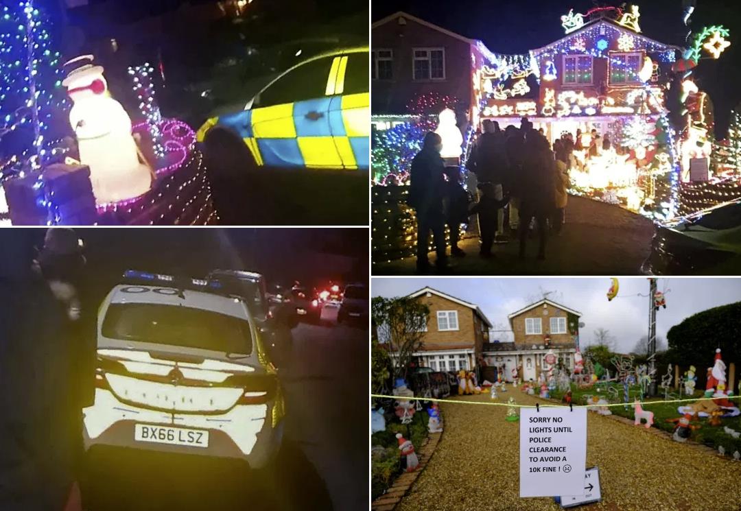 Właściciel zmuszony do wyłączenia świątecznych świateł wokół domu, pod groźbą 10 000 funtów kary