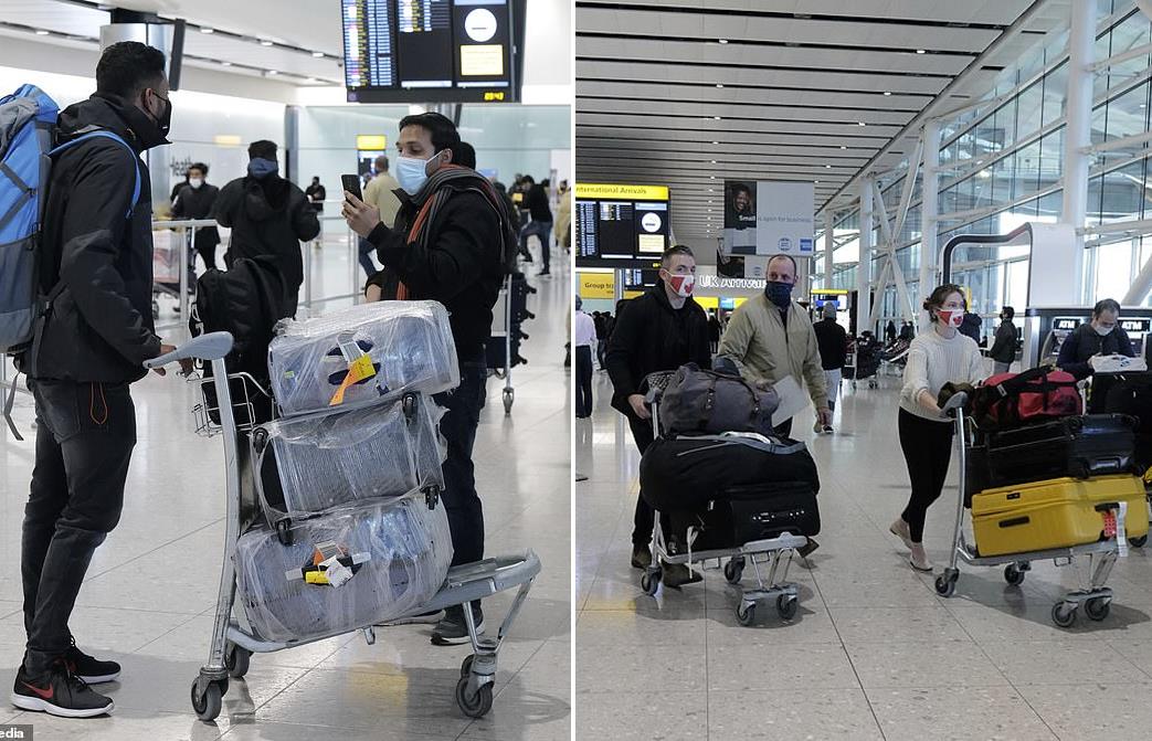 Ponad 30 pasażerów ukaranych mandatem 500 funtów za brak testu, następnie wpuszczonych do UK