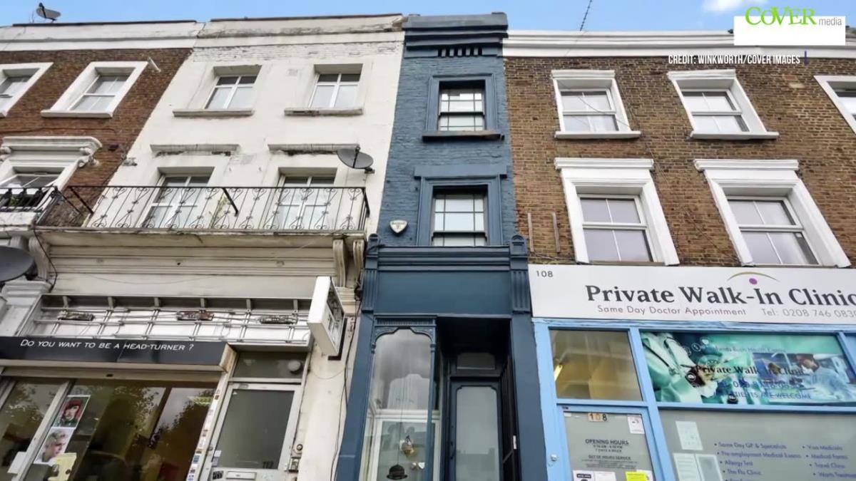 Czy to najwęższy dom w Londynie? Wąską niczym podwójne łóżko posiadłość można kupić za milion funtów