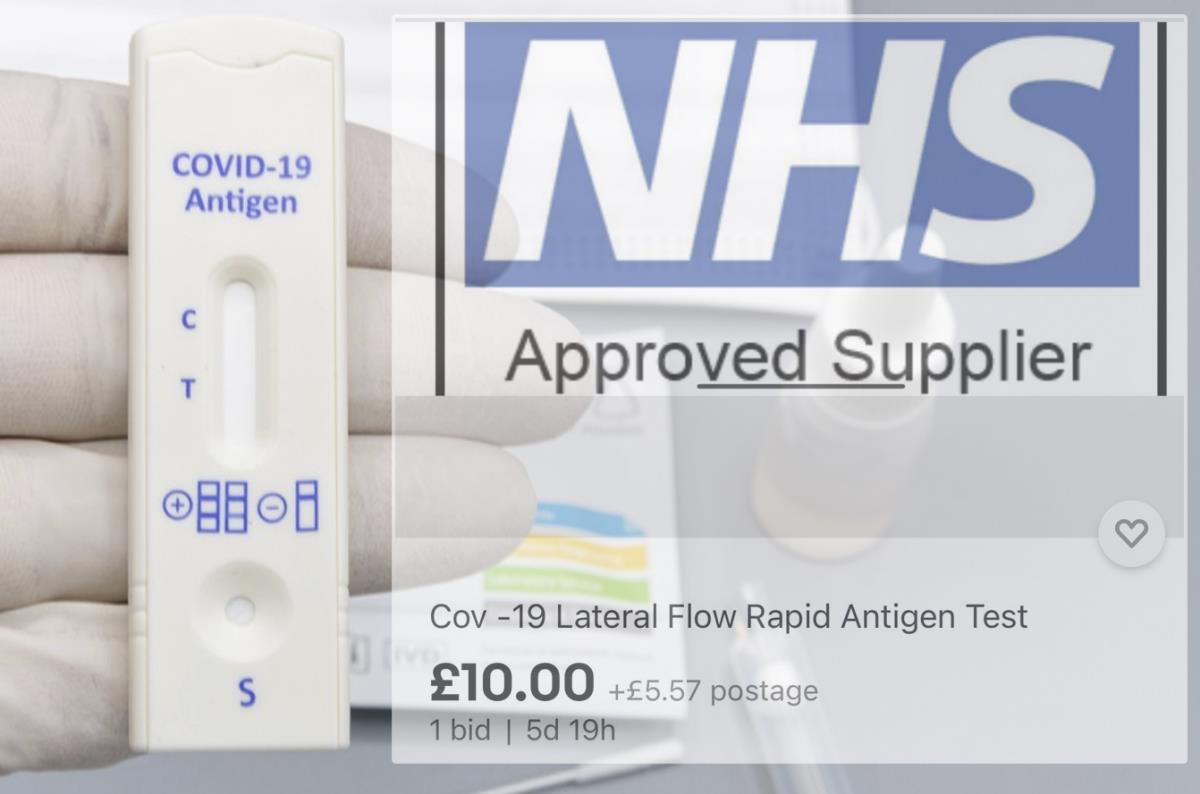 Ludzie odbierają bezpłatne testy na Covid i sprzedają je na eBay