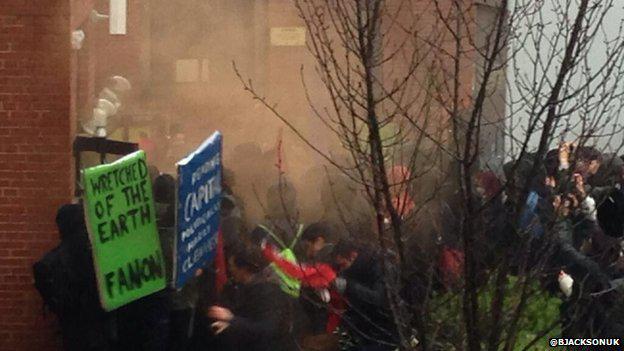 14 osób aresztowanych podczas protestu studentów