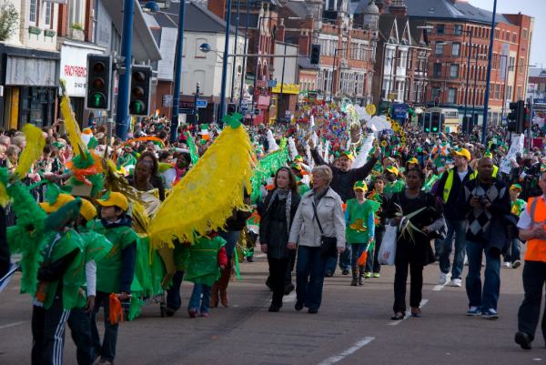 Parada św. Patryka w Birmingham