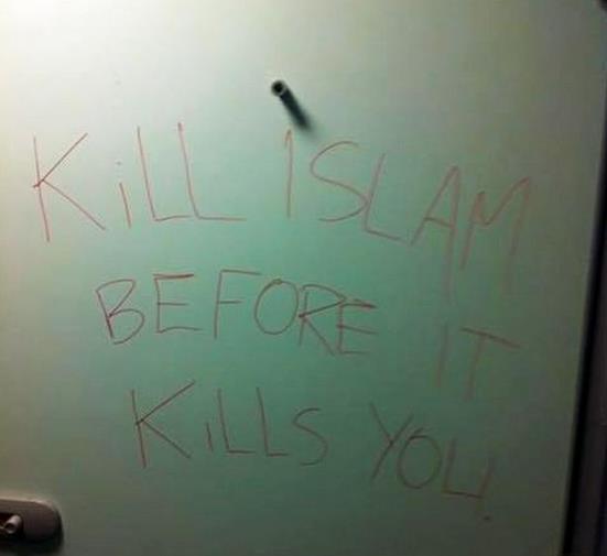 Kolejny rasistowski napis ‘kill Islam before it kills you’ na University of Birmingham