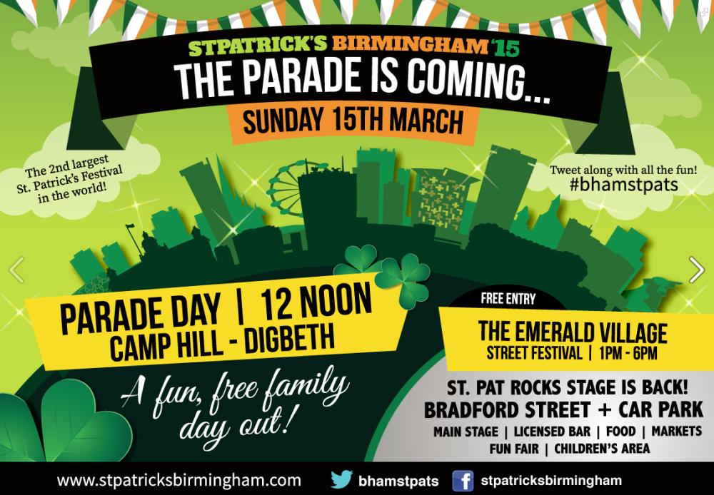 Parada św. Patryka w Birmingham