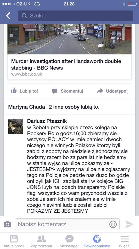 Polacy organizują marsz ku pamięci zamordowanego Łukasza Furmanka.