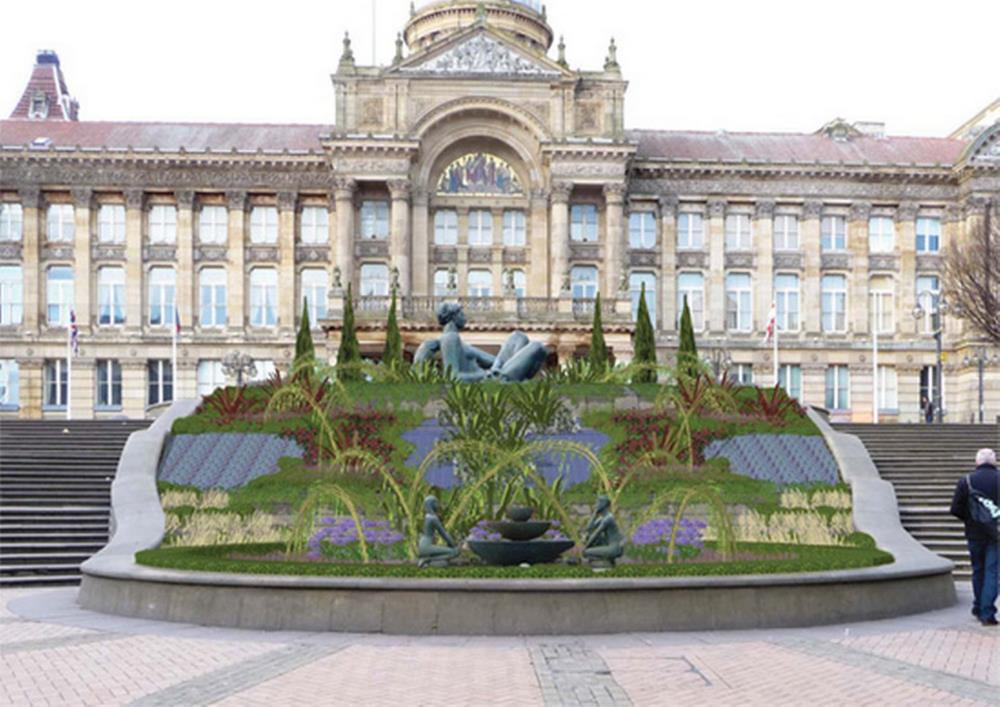 Fontanna Floozie in the Jacuzzi zostanie wypełniona kwiatami