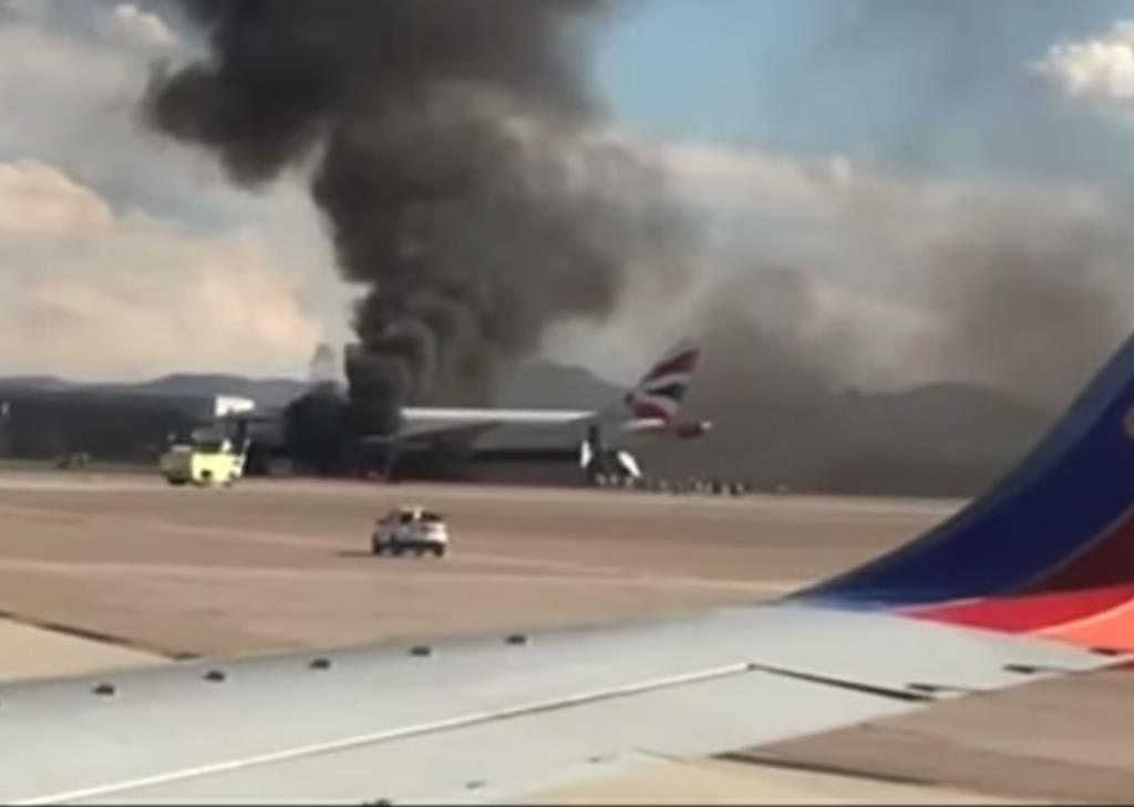 Samolot British Airways zapalił się przed startem w Las Vegas