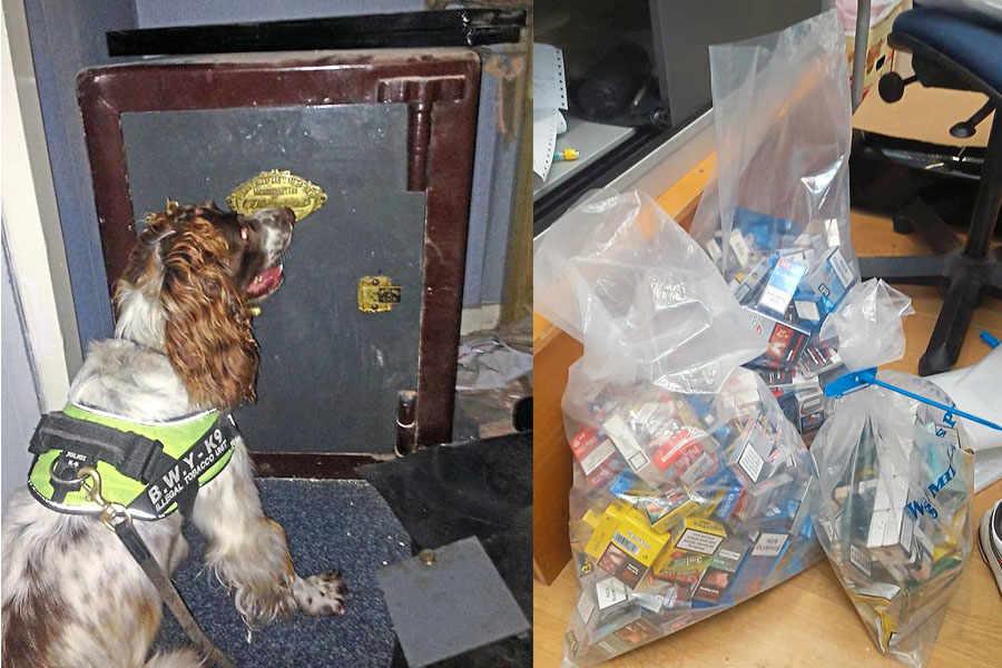 Nielegalne papierosy znalezione w polskim sklepie w Black Country