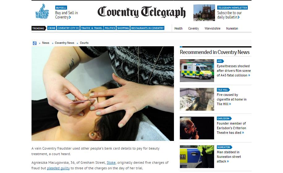 Polska oszustka używała danych bankowych innych osób, by płacić za zabiegi kosmetyczne