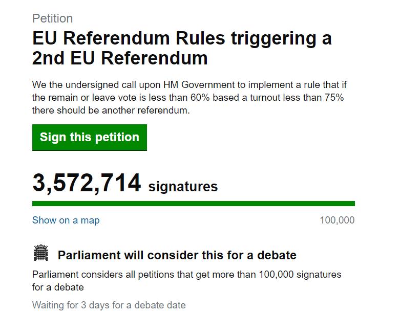 Dochodzenie w sprawie fałszerstw dotyczących petycji domagającej się drugiego referendum