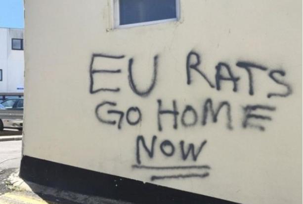 „EU rats go home now” – kolejny przejaw nienawiści wobec imigrantów