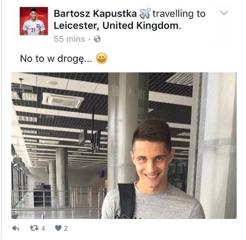 Bartosz Kapustka zagra w Leicester City