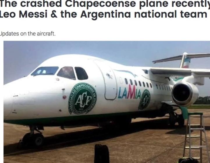 Samolotem, który rozbił się w Kolumbii kilkanaście dni wcześniej leciała kadra z Leo Messim