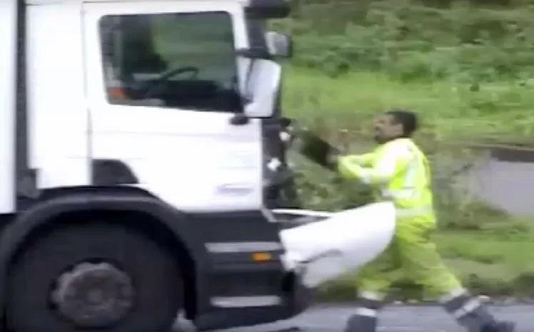 Agresywny mężczyzna zaatakował kierowcę i pasażera ciężarówki