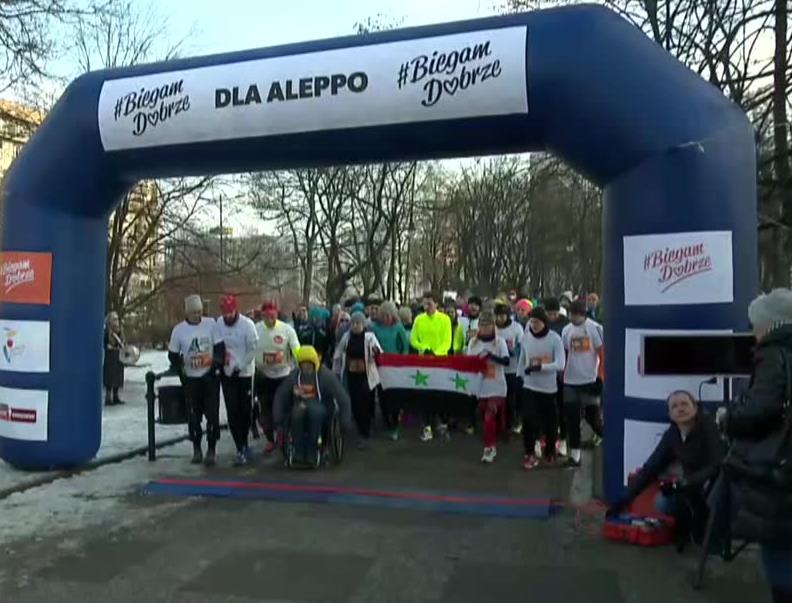 Mimo mrozu ponad 200 osób wzięło udział w biegu dla Aleppo