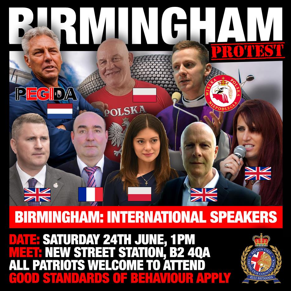 Protest Britan First w Birmingham – przemówienia wygłoszą Polacy