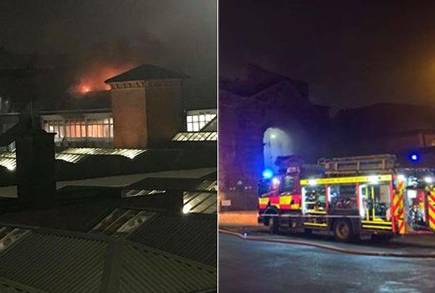 Ogromny pożar na dworcu w Nottingham