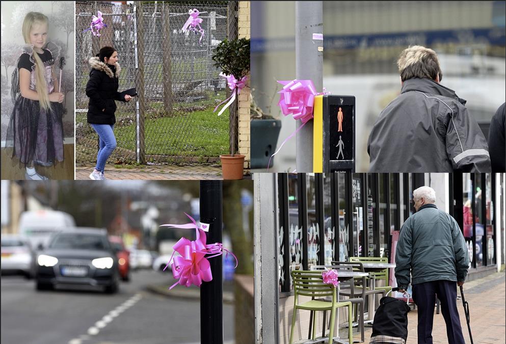 Na ulicach Brownhills pojawiają się różowe wstążki upamiętniające Mylee Billingham