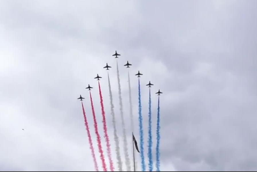 Pokaz samolotów bojowych. Wielka Brytania świętowała stulecie Królewskich Sił Powietrznych